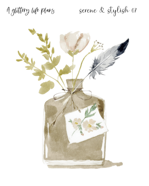 Serene & Stylish XL Decorative Stickers for Planners and Journals