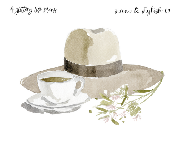 Serene & Stylish XL Decorative Stickers for Planners and Journals