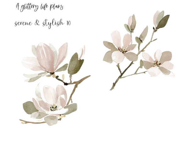 Serene & Stylish XL Decorative Stickers for Planners and Journals