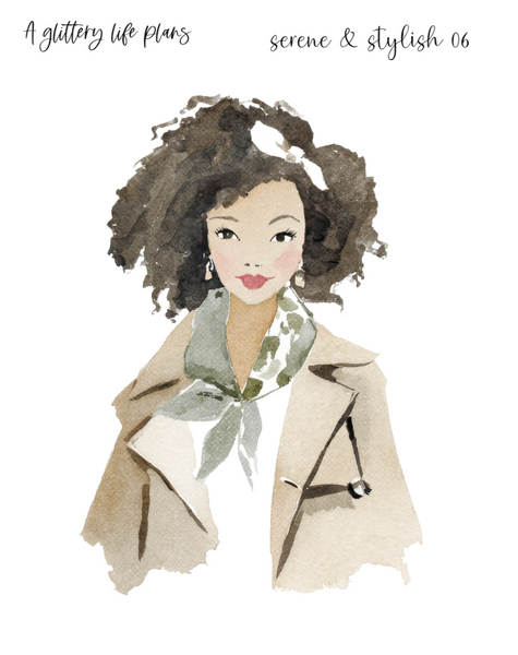 Serene & Stylish XL Decorative Stickers for Planners and Journals