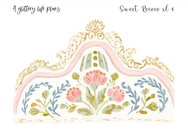 Sweet Rococo XL Decorative Stickers for Planners and Journals