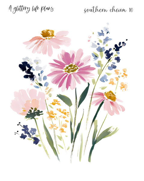 Southern Charm XL Decorative Stickers for Planners and Journals