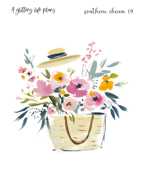 Southern Charm XL Decorative Stickers for Planners and Journals