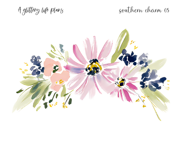 Southern Charm XL Decorative Stickers for Planners and Journals