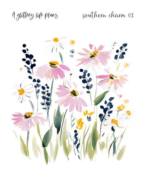 Southern Charm XL Decorative Stickers for Planners and Journals