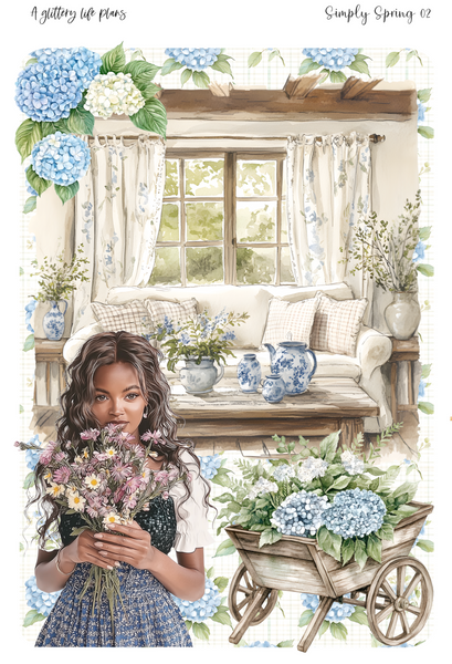 Simply Spring Grande deco Sticker Sheet for Planners and Journals