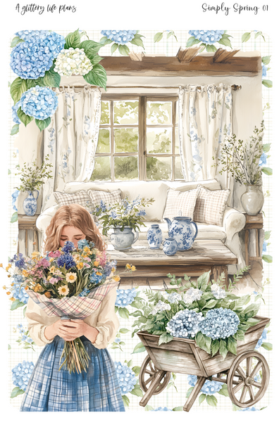 Simply Spring Grande deco Sticker Sheet for Planners and Journals