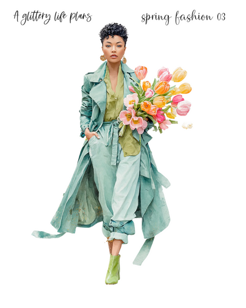 Spring Fashion XL Large Deco Stickers for Planners and Journals