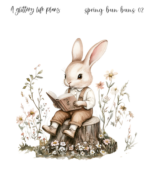 Spring Bun Buns XL Decorative Stickers for Planners and Journals