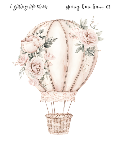 Spring Bun Buns XL Decorative Stickers for Planners and Journals