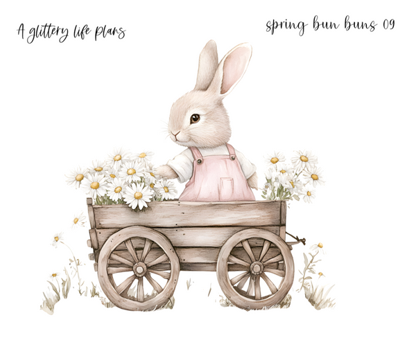 Spring Bun Buns XL Decorative Stickers for Planners and Journals