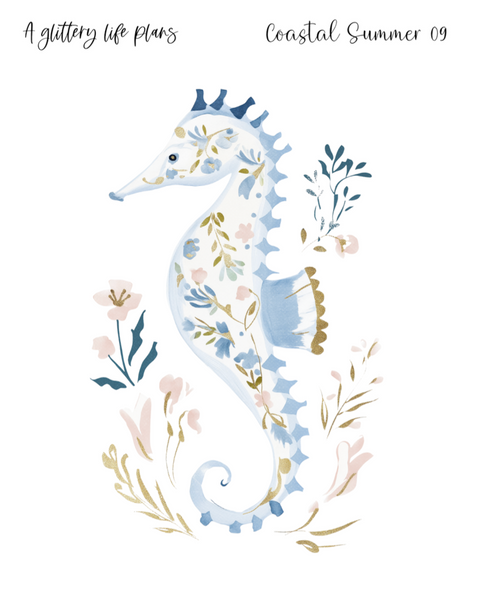 Coastal Summer XL Decorative Stickers for Planners and Journals