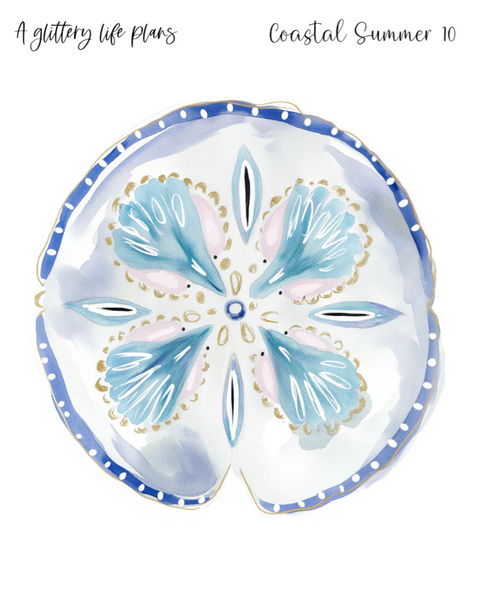 Coastal Summer XL Decorative Stickers for Planners and Journals