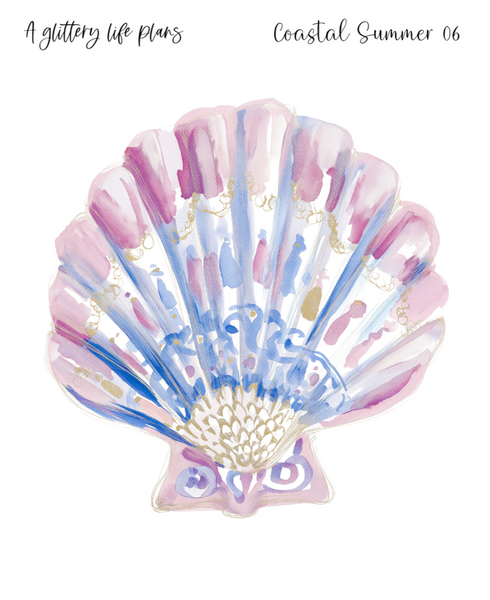 Coastal Summer XL Decorative Stickers for Planners and Journals