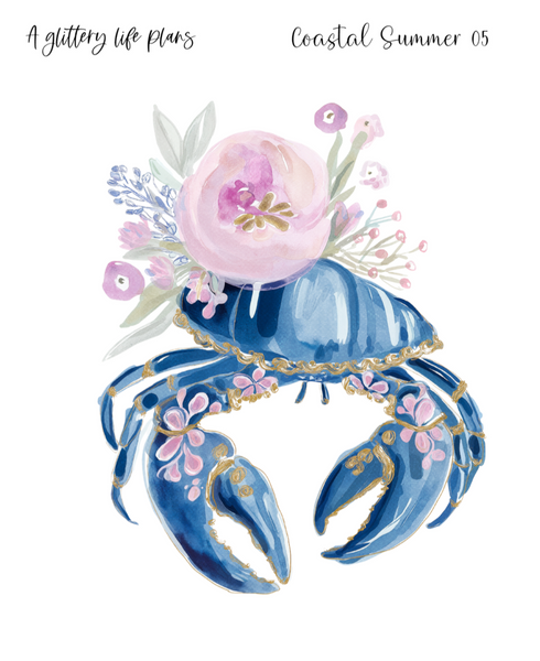 Coastal Summer XL Decorative Stickers for Planners and Journals