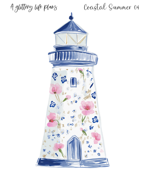 Coastal Summer XL Decorative Stickers for Planners and Journals