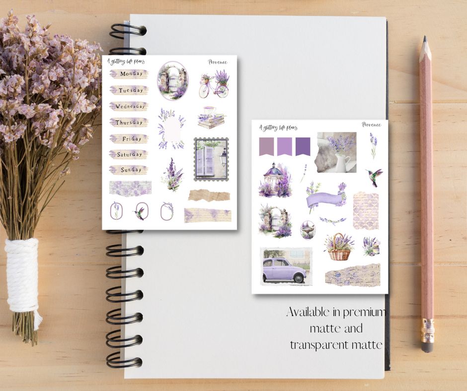 Provence Journaling Kit- Stickers for planners and journals