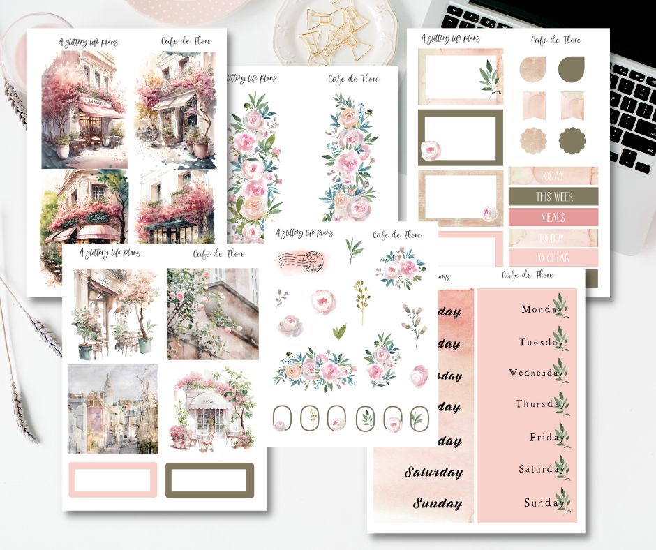 Cafe de Flore Mini Kit - Planner Stickers and Decorations