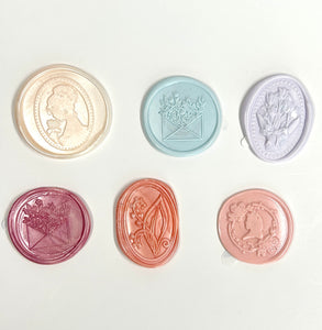 Hand Poured Spring Assortment of Floral and Cameo Wax Seals