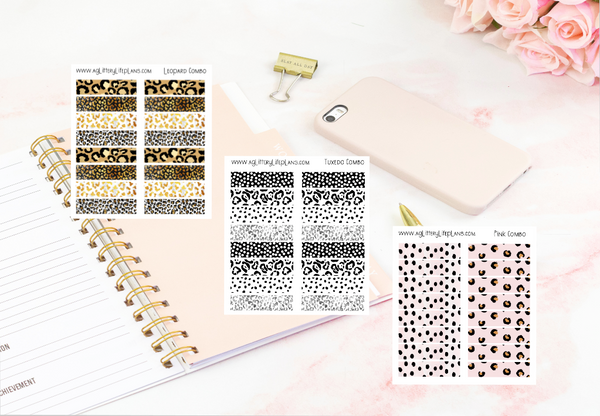 Leopard Print Transparent BOXES - Leopard Combo, Pink Combo, Tuxedo Combo