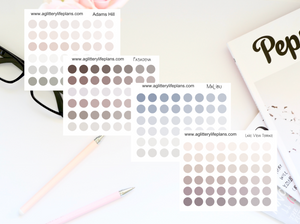 LA Color Ways Transparent Matte Clear Dot Stickers- 4 Color Ways to Select From - Neutral color ways