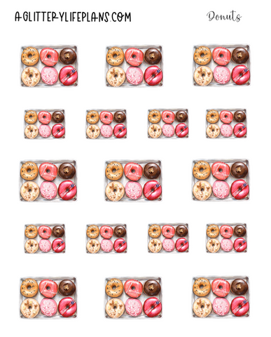 Donut Day Icon Sheet Stickers