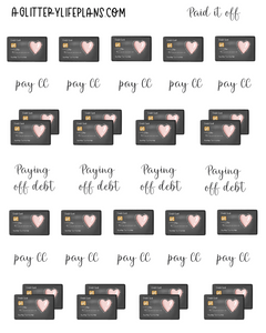 Pay it off deco Icon Sheet Stickers