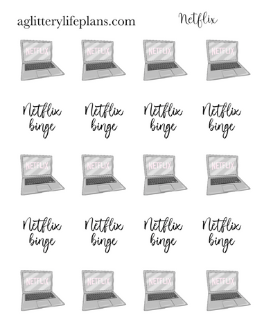 Netflix Functional deco Icon Sheet Stickers