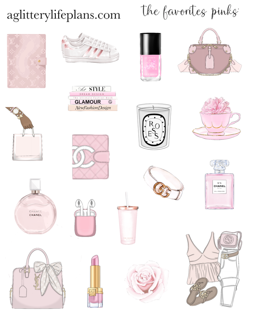 Favorites: The Pinks Deco Icon Sheet Stickers