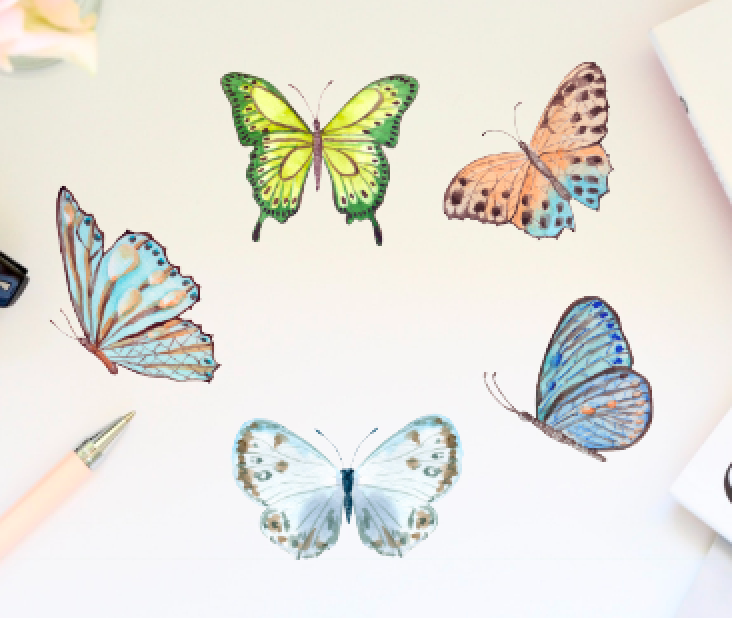 Butterflies Adhesive Die Cuts