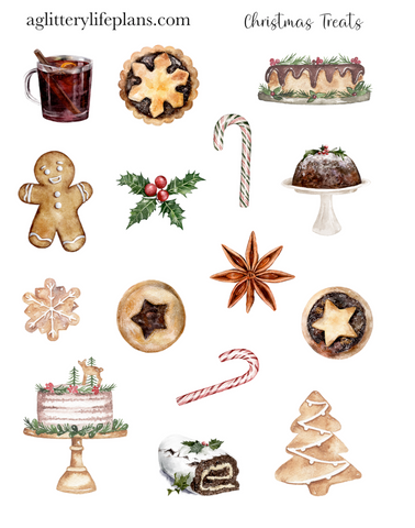 Christmas Treats Deco Sheet Stickers (Transparent Matte)