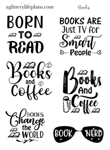 Books Deco Sheet Stickers