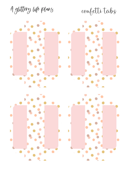 Internal Tabs Planner Organization Stickers (Cute Prints)