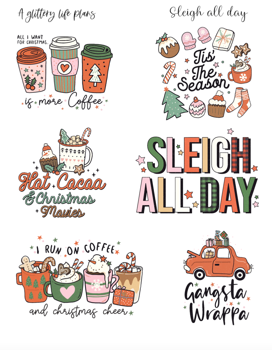 Sleigh All Day Christmas Deco Stickers