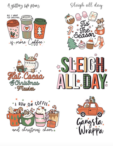 Sleigh All Day Christmas Deco Stickers