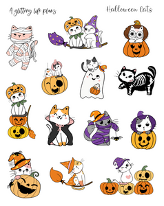 Halloween Cats Deco Stickers