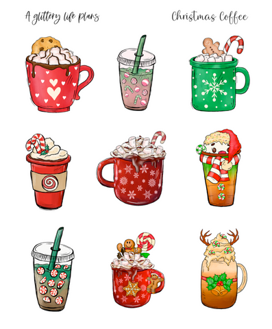 Christmas Coffee Deco Stickers