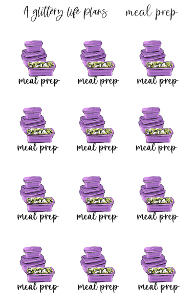 Meal Prep Icon Stickers