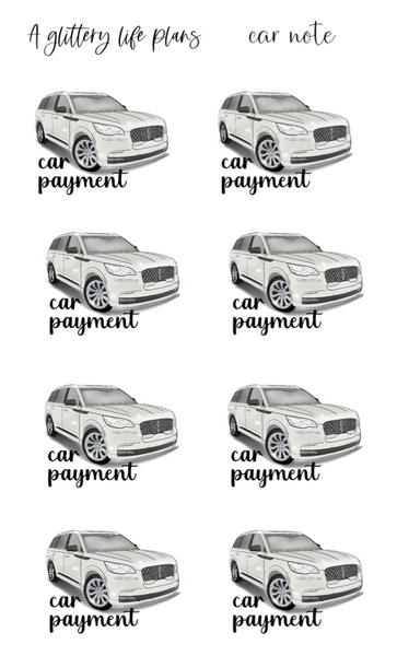 Car Note Icon Stickers
