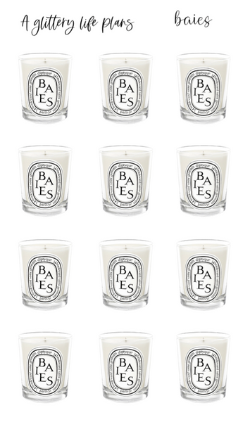 Baies Candle Icon Stickers
