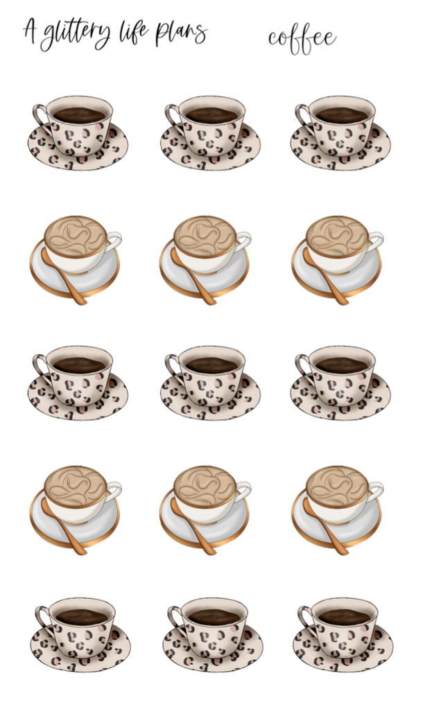 Coffee Cups Icon Stickers