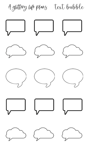 Tiny Text Bubble Icon Stickers