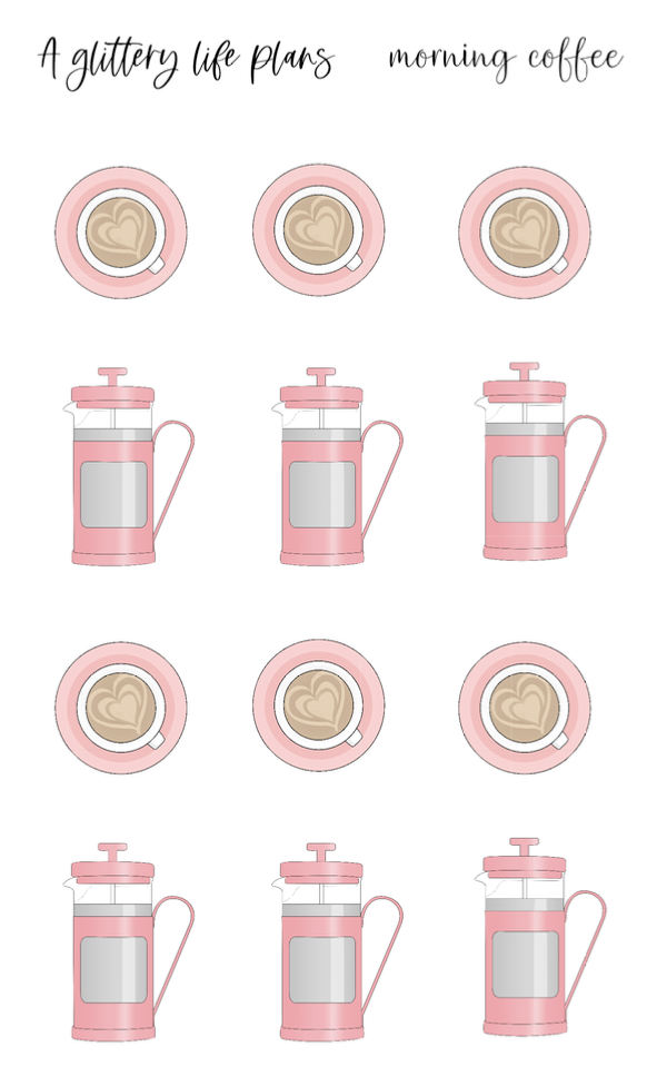 Morning Coffee Icon Stickers