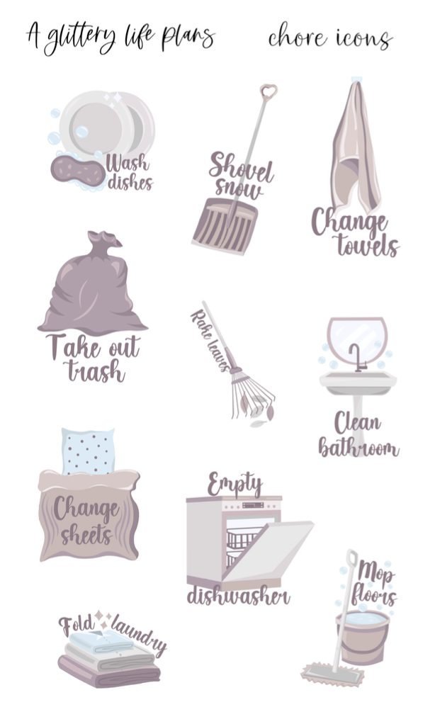 Chores Icon Stickers