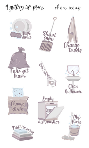 Chores Icon Stickers