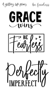 Be Fearless Script Stickers