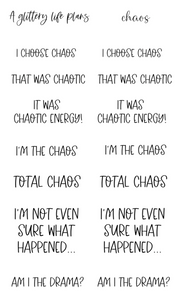 Chaos Script Stickers