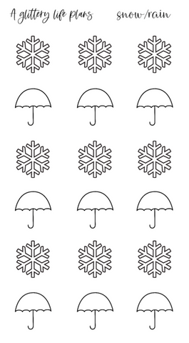 Rain/ Snow Weather Icon Stickers