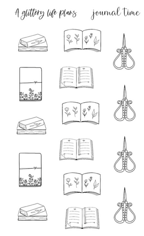 Journal Time Icon Stickers