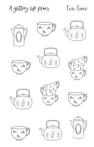 Tea Time Icon Stickers